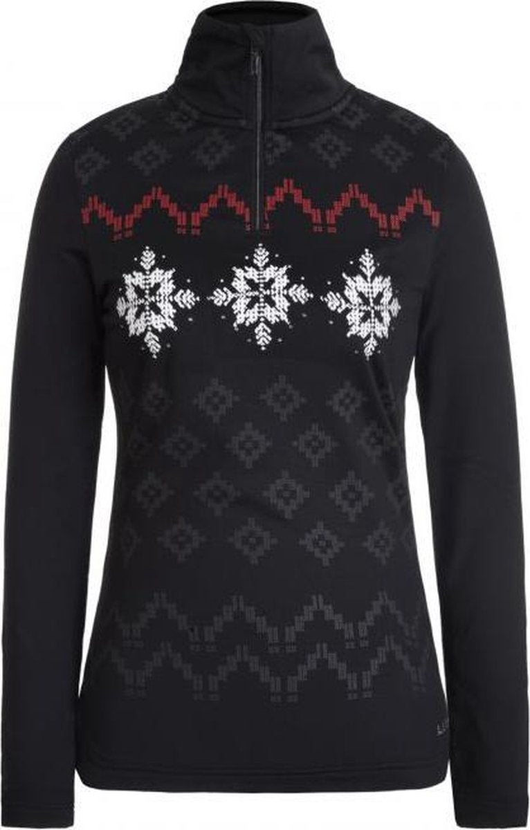 Luhta Ernholm dames ski pulli met rits zwart