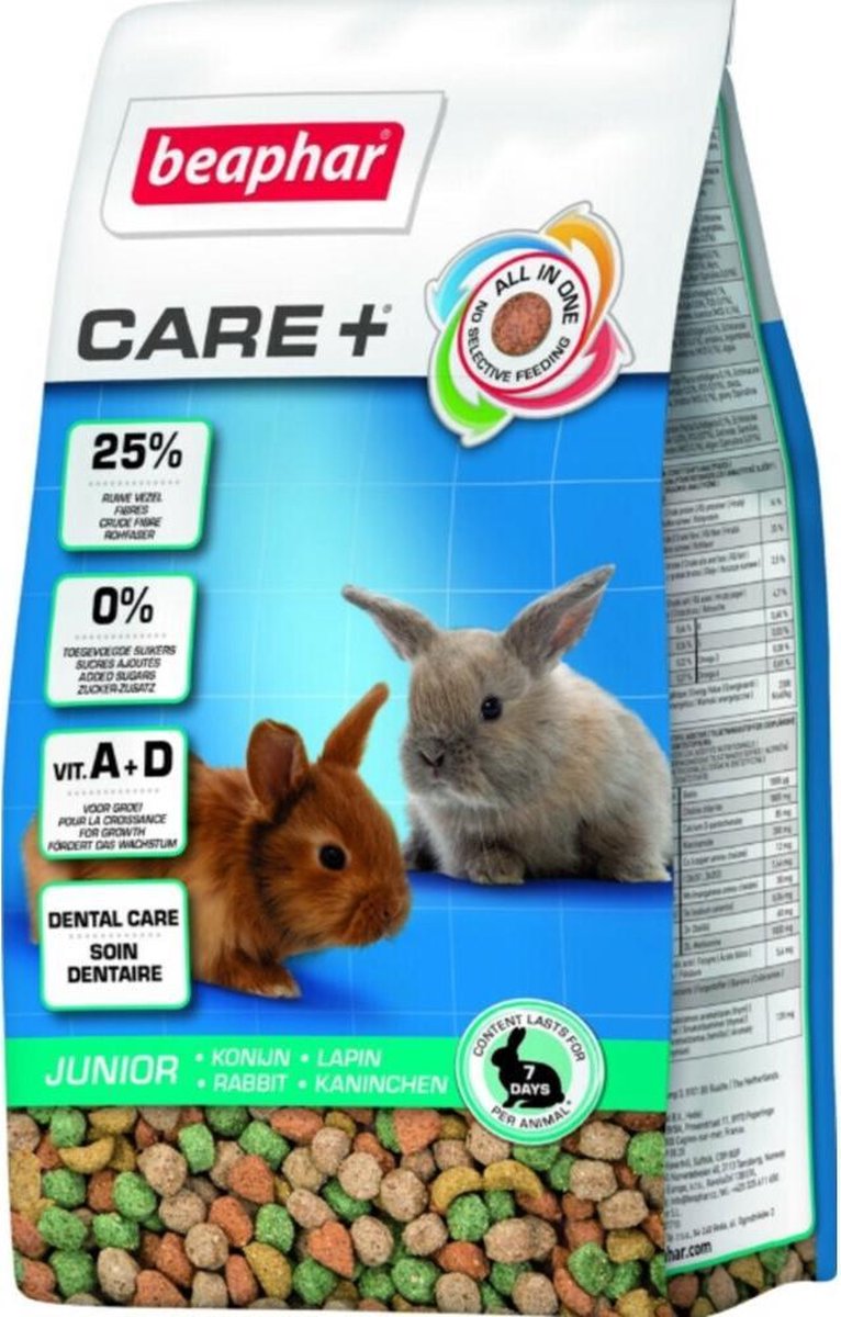 5x Beaphar Care+ Konijnenvoer Junior 250 gr