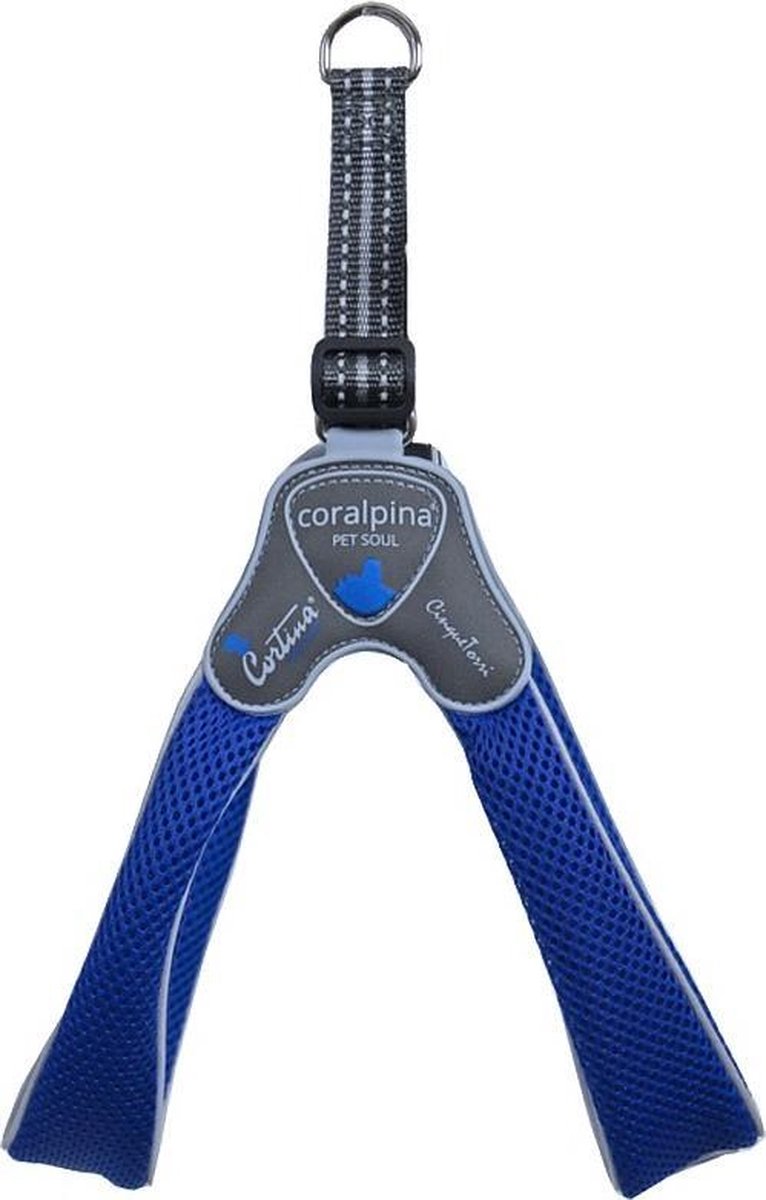 Luxe Coralpina - Hondenharnas tuig Cinquetorri blauw 40-50 cm maat 5