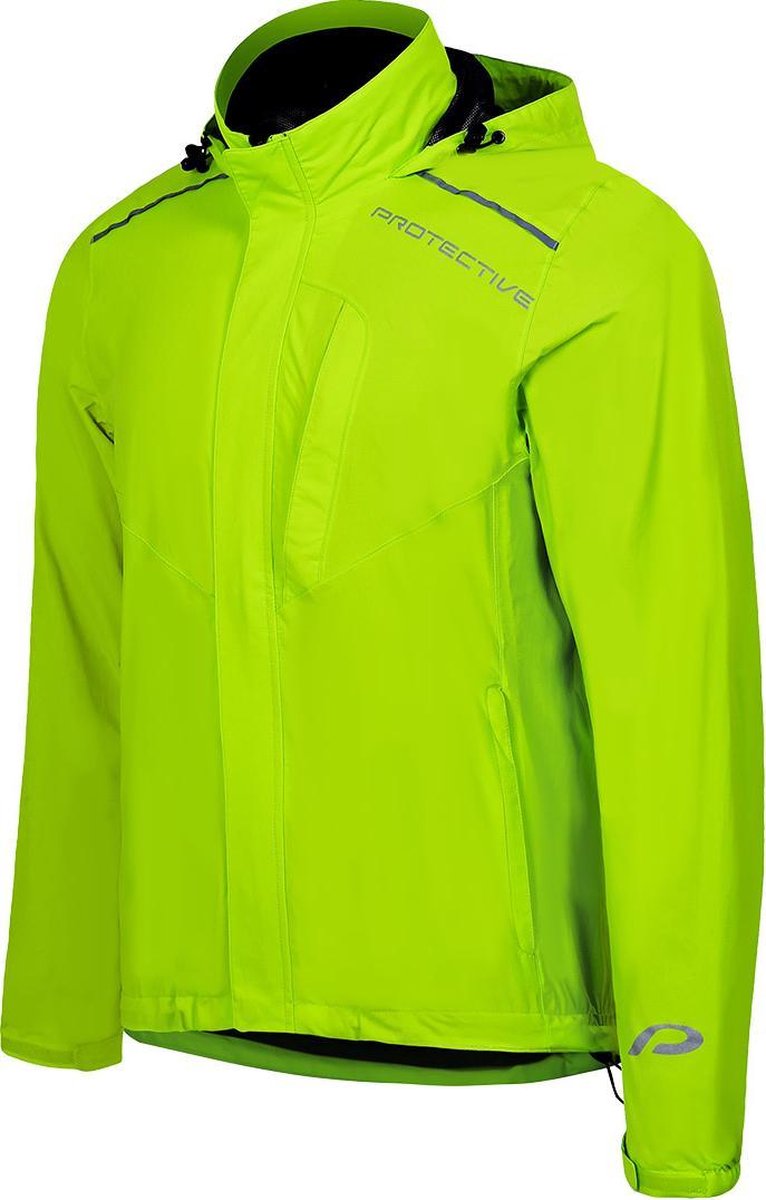 Protective Fietsjack P-rain Ii Heren Polyamide Groen Maat M