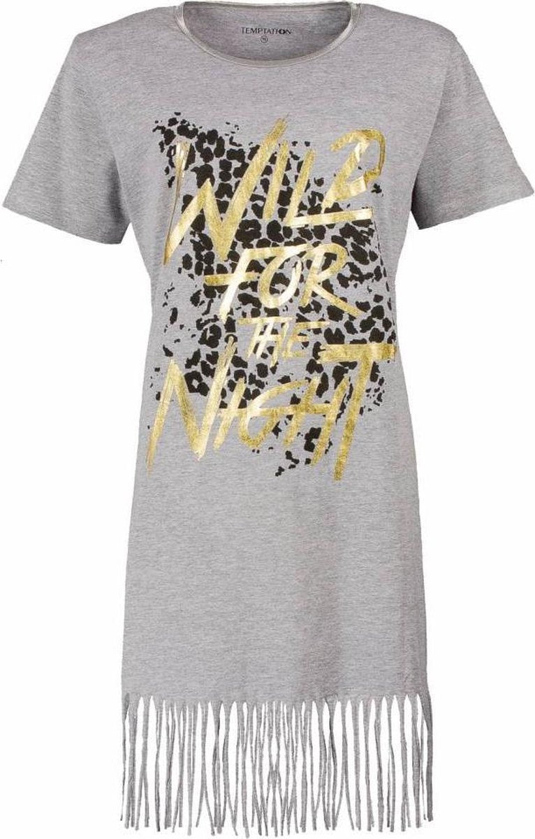 Tenderness Dames Bigshirt Grijs TEMNGD1605A Maten: L