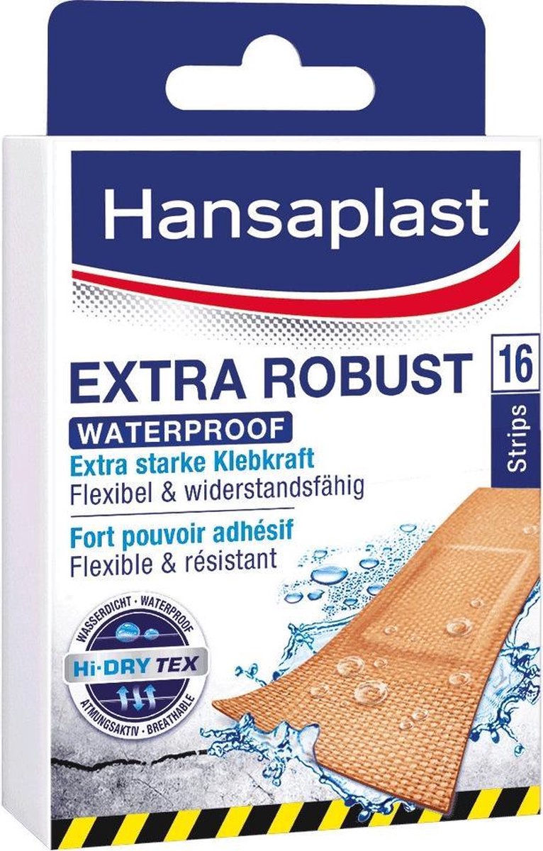 Hansaplast 1556528 Hansaplast Extra Robust pleisterstrips (l x b) 7.6 cm x 2.6 cm 16 stuk(s)