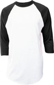 Soffe Klassiek Jeugd Honkbal Ondershirt 3/4  Mouw - Zwart - Jeugd Small