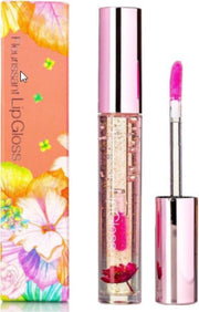 Glamfox Rose Flower Lipgloss - Rozen Bloem met Goudkorrels - Lip Plumper - Korean Make Up