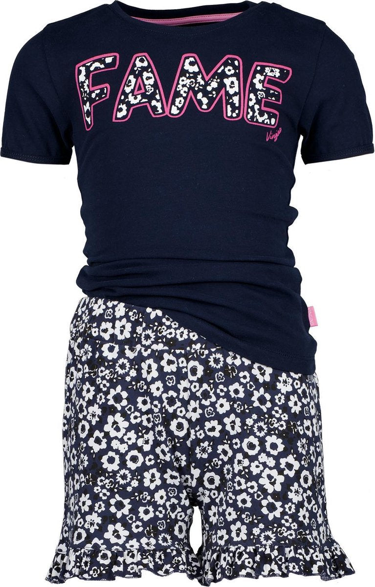 Vingino Wild Flower Heart Kinder Meisjes Pyjamaset - Maat 98/104