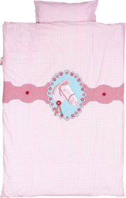 Taftan - Dekbedovertrek paard - 100 x 135 cm - roze