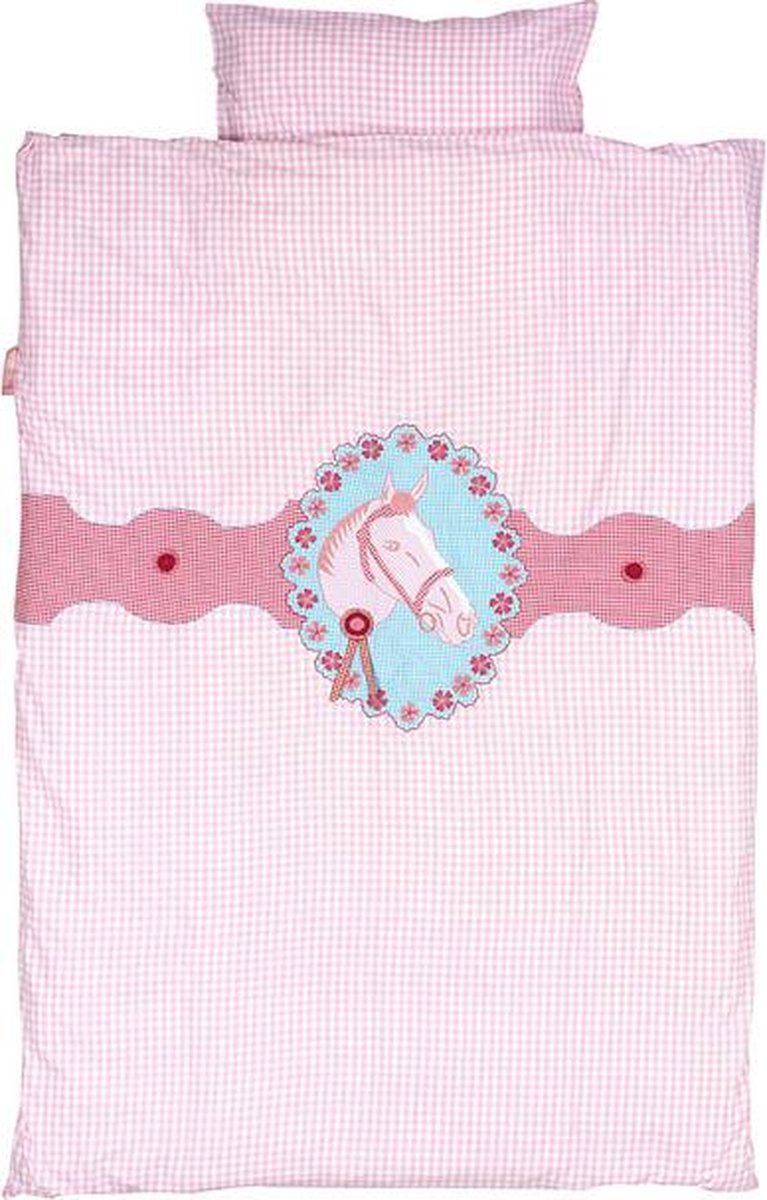 Taftan - Dekbedovertrek paard - 100 x 135 cm - roze