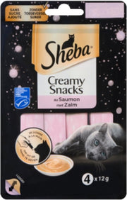 Sheba Creamy Snacks Zalm Multipack 4 x 12 gr