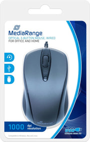 MediaRange MROS201 muis USB Type-A Optisch 1000 DPI Ambidextrous