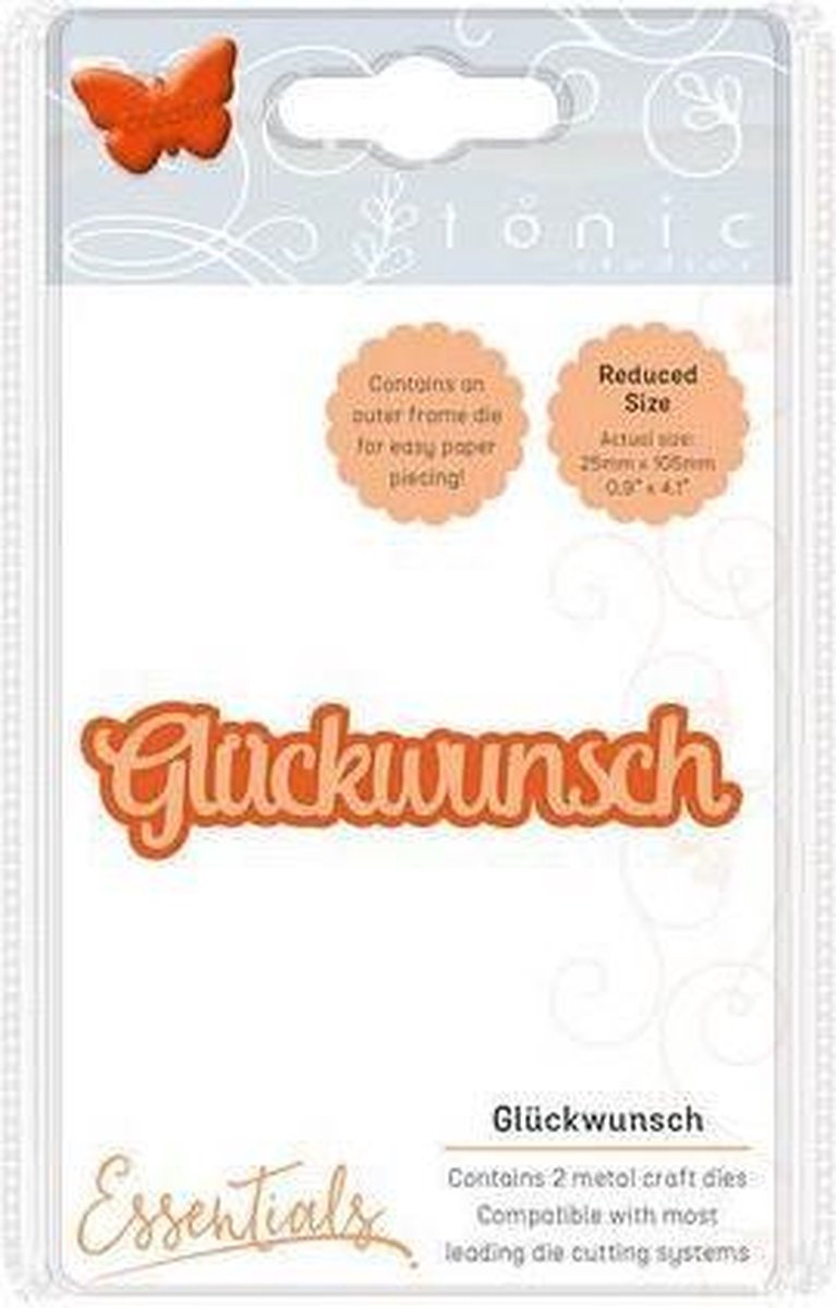 Tonic Studios Die  Ess. Glu?ckwunsch - Text (DE) 2085E