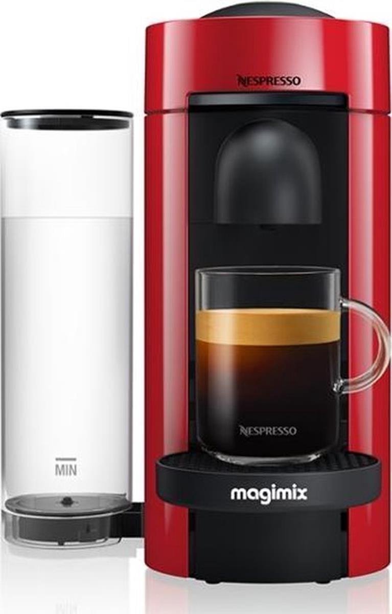 Magimix Nespresso - Vertuo Plus - Koffiecupmachine - Zwart/Rood
