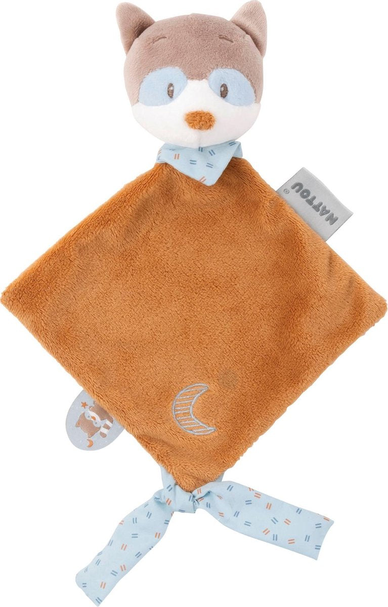 Nattou Wasbeer Bob - Mini Doudou Knuffeldoekje - 20 x 25 cm
