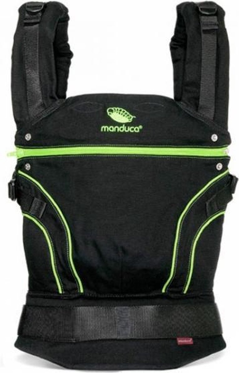 Manduca babydrager Blackline zwart & groen