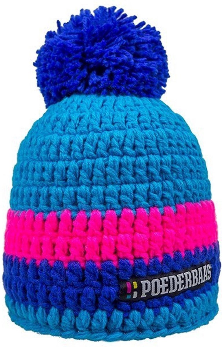 Poederbaas Poederbaas Short-Colourfull Muts (Sport) - Unisex - blauw/roze/donker blauw
