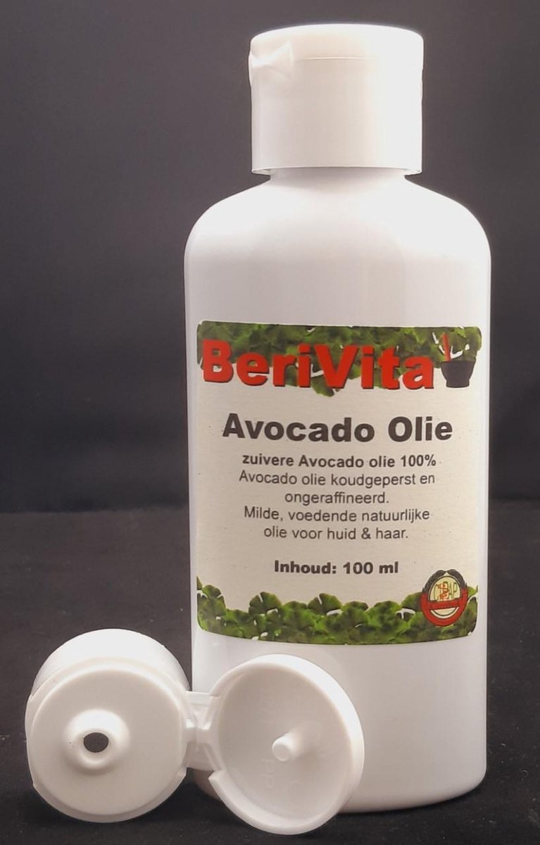 Avocado Olie Puur 100ml - Plantaardige Olie van Avocado Pitten voor Huid en Haren