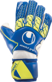 Uhlsport Absolutgrip Keepershandschoenen - Royal / Fluogeel / Wit | Maat: 10