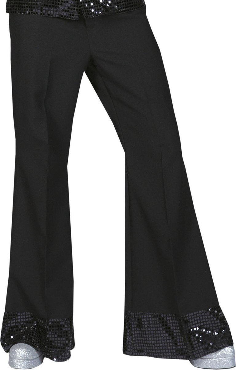 ESPA - Zwarte disco broek met glitters voor heren - S/M - Volwassenen kostuums