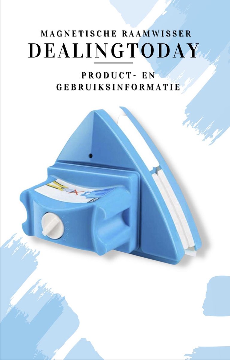 Dealingtoday.com® Magnetische Ramenwasser - Raamwisser geschikt voor enkelglas & dubbelglas - Raamreiniger wast en droogt - Verstelbare Ruitenreiniger