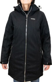 Nordberg softshell winterjas Kjerstin black melange - maat XL
