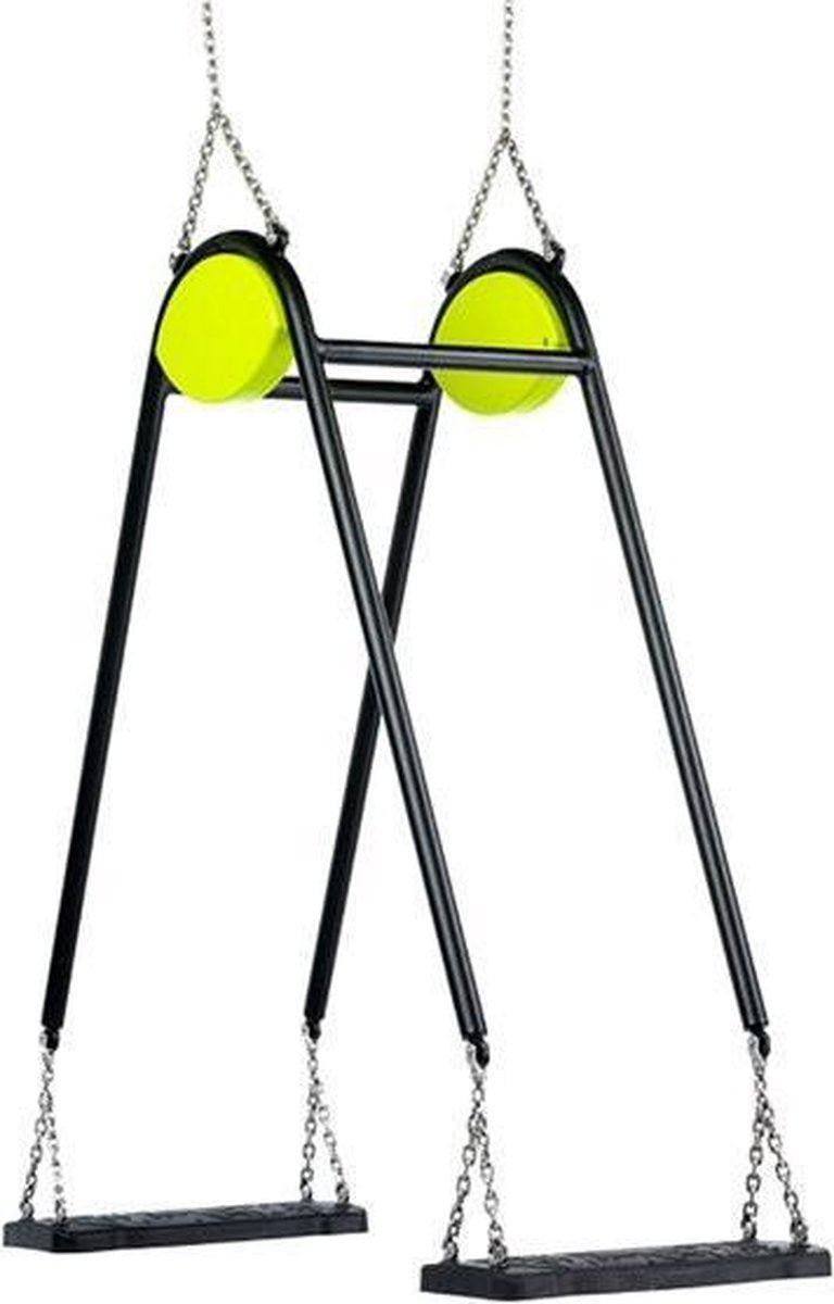 Family Schommel Chaxi - Frame met Rubberen Babyschommel En Curve Schommelzitjes
