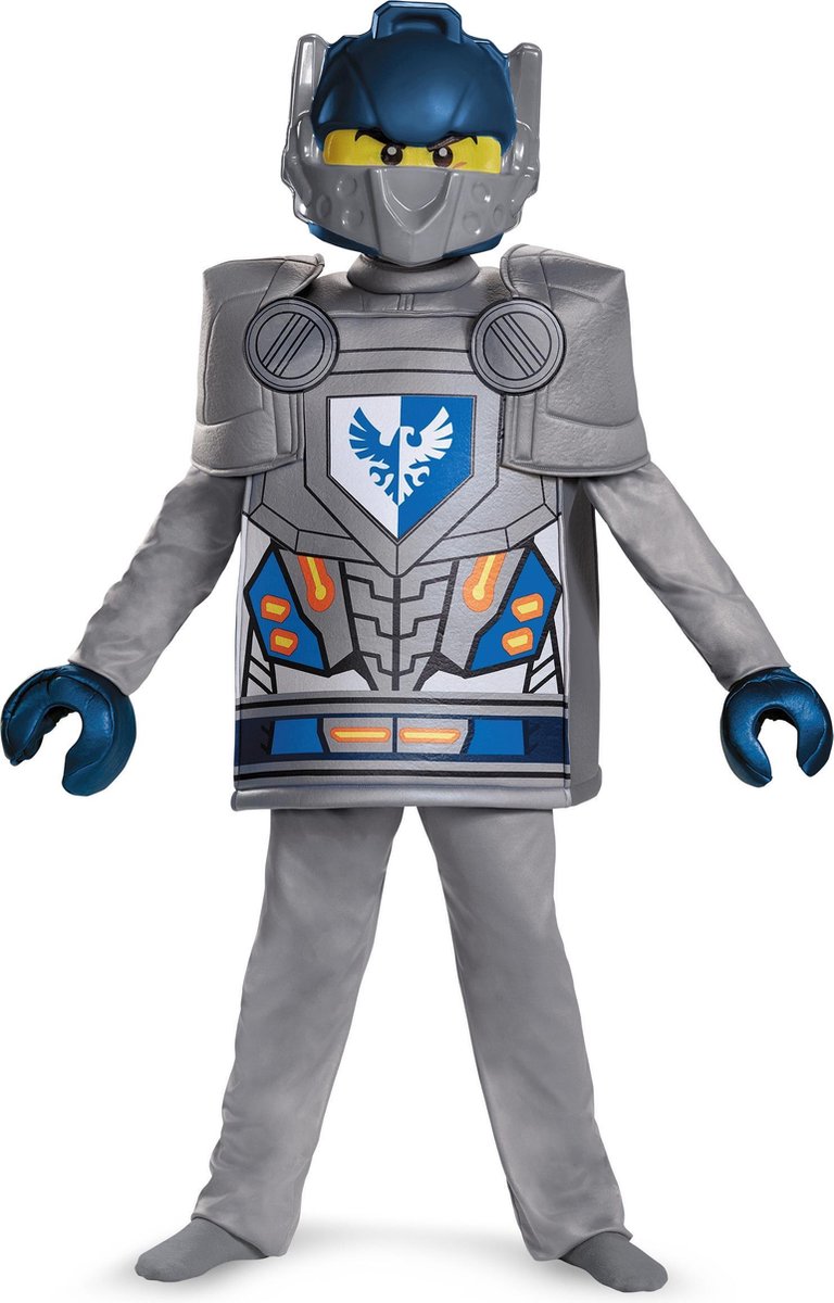 DISGUISE - Deluxe Clay Nexo Knights - Lego kostuum voor kinderen - 122/134 (7-8 jaar) - Kinderkostuums