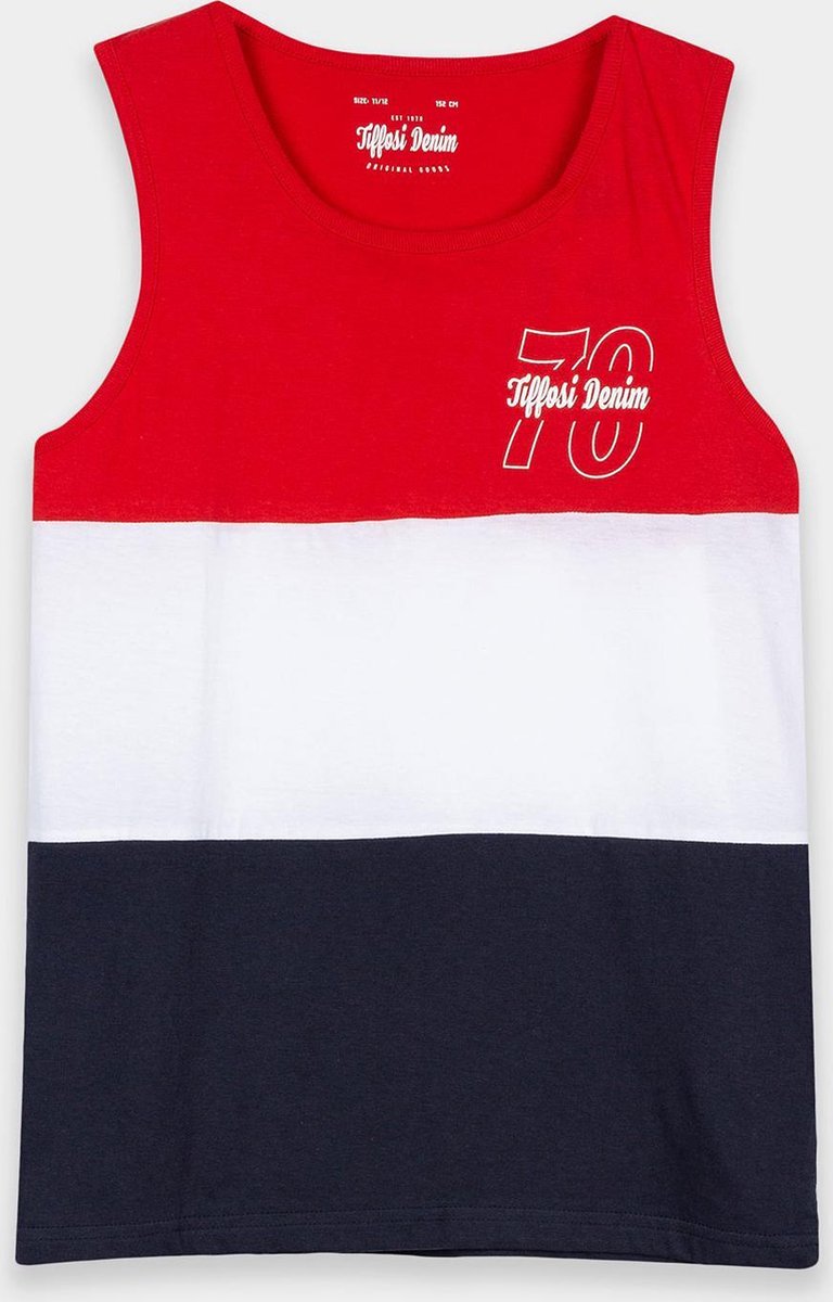 Tiffosi short + shirt blauw rood maat 152