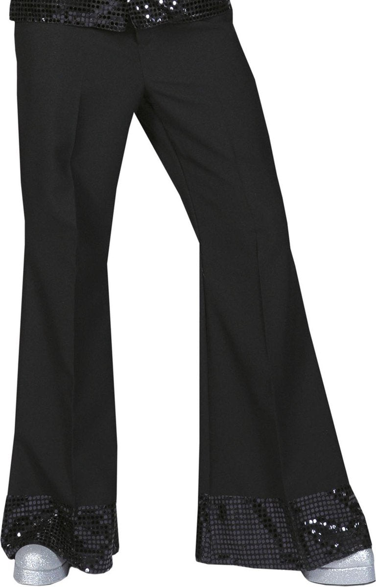 ESPA - Zwarte disco broek met glitters voor heren - XL - Volwassenen kostuums