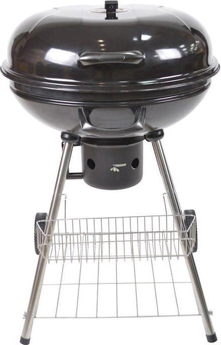 COSYLIFE by ELECTRO DEPOT - CL-57 - Houtskoolbarbecue  op wielen - Rond: 57cm - op wielen - 8 personen