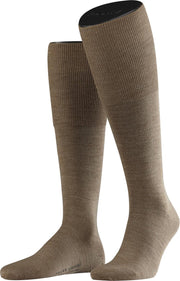 FALKE Airport Kniekous Heren 15435 - Bruin 5410 nutmeg mel Heren - 41-42