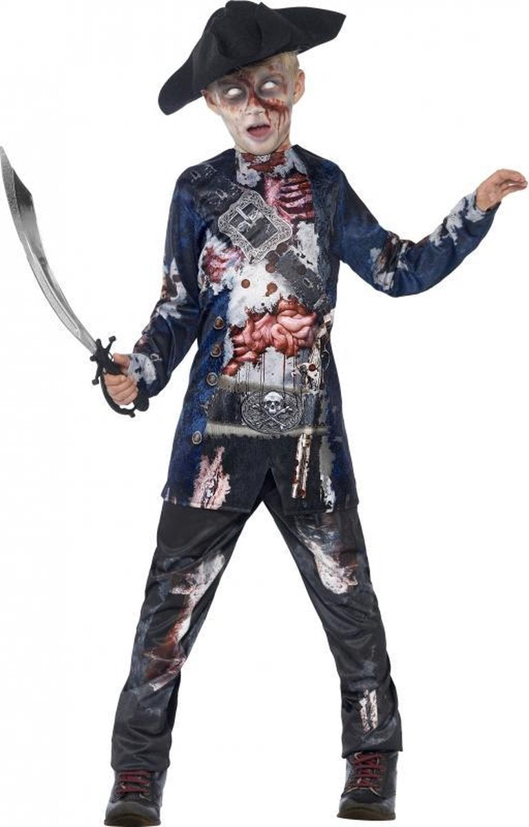 Zombie piraat kostuum voor jongens 145-158 (10-12 jaar)
