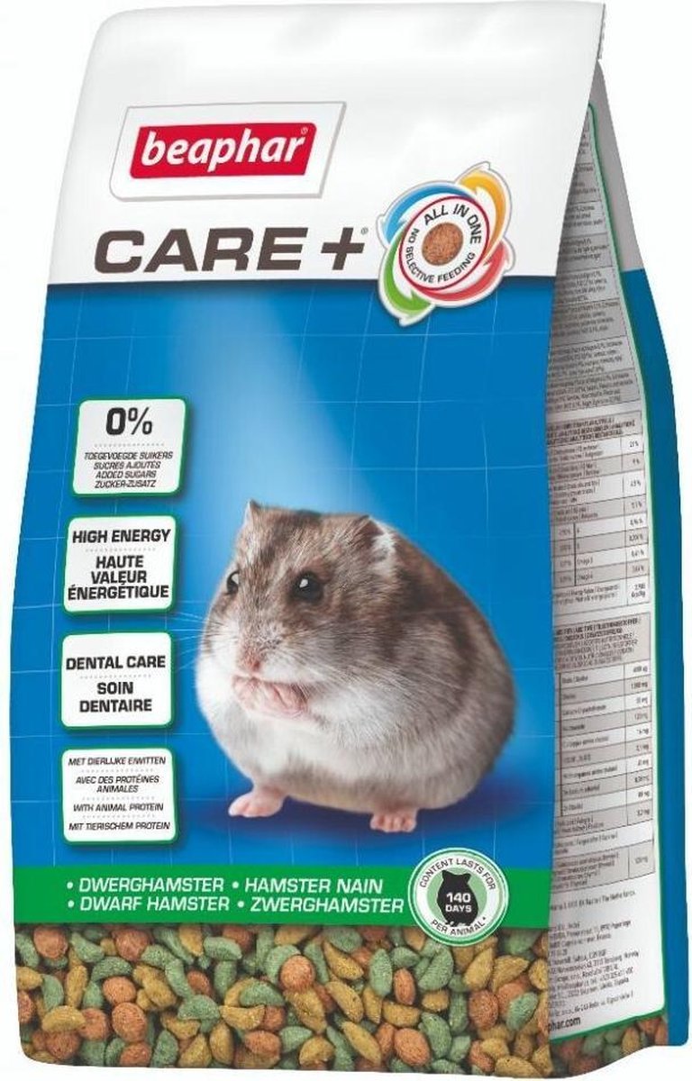 4x Beaphar Care+ Dwerghamster 700 gr