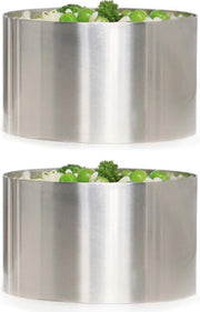 2x stuks garneerring RVS 9 cm - Keuken/bakplaat vormpjes