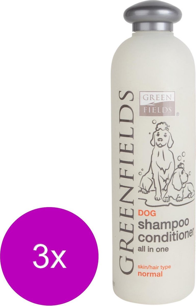 Greenfields Hondenshampoo En Conditioner - Hondenvachtverzorging - 3 x 400 ml