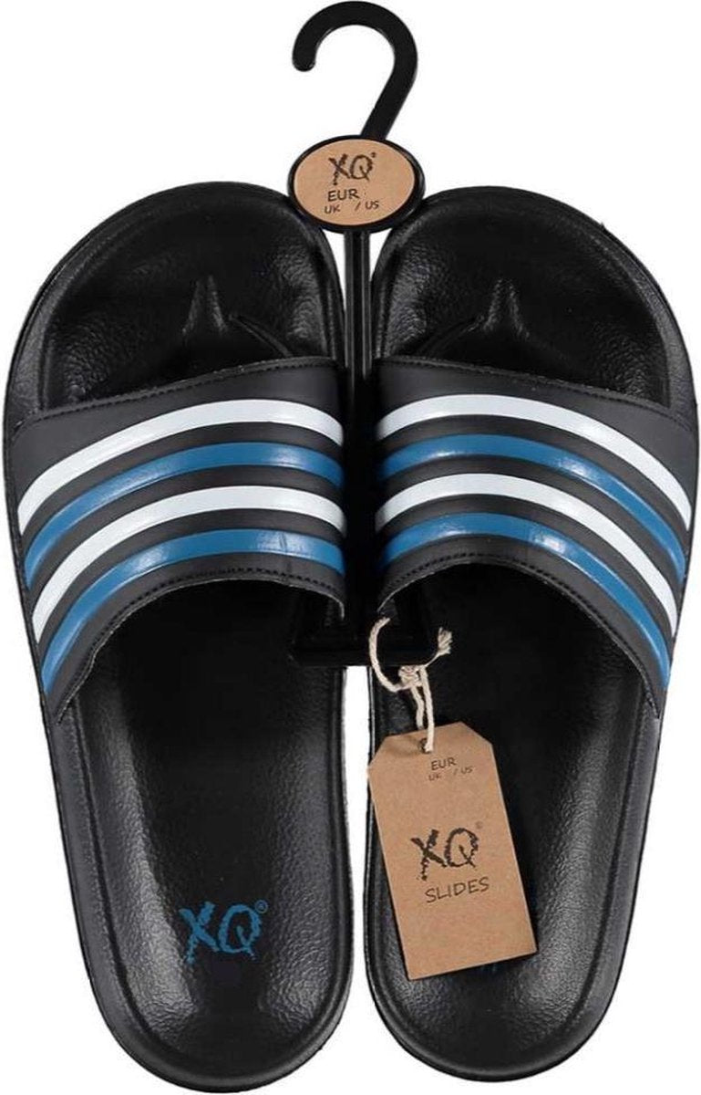 Xq Footwear Badslippers Multi Heren Eva Zwart/blauw Maat 44