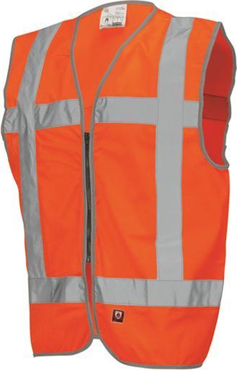 Tricorp Veiligheidsvest RWS met rits - Workwear - 453009 - Fluor Oranje - maat XXL