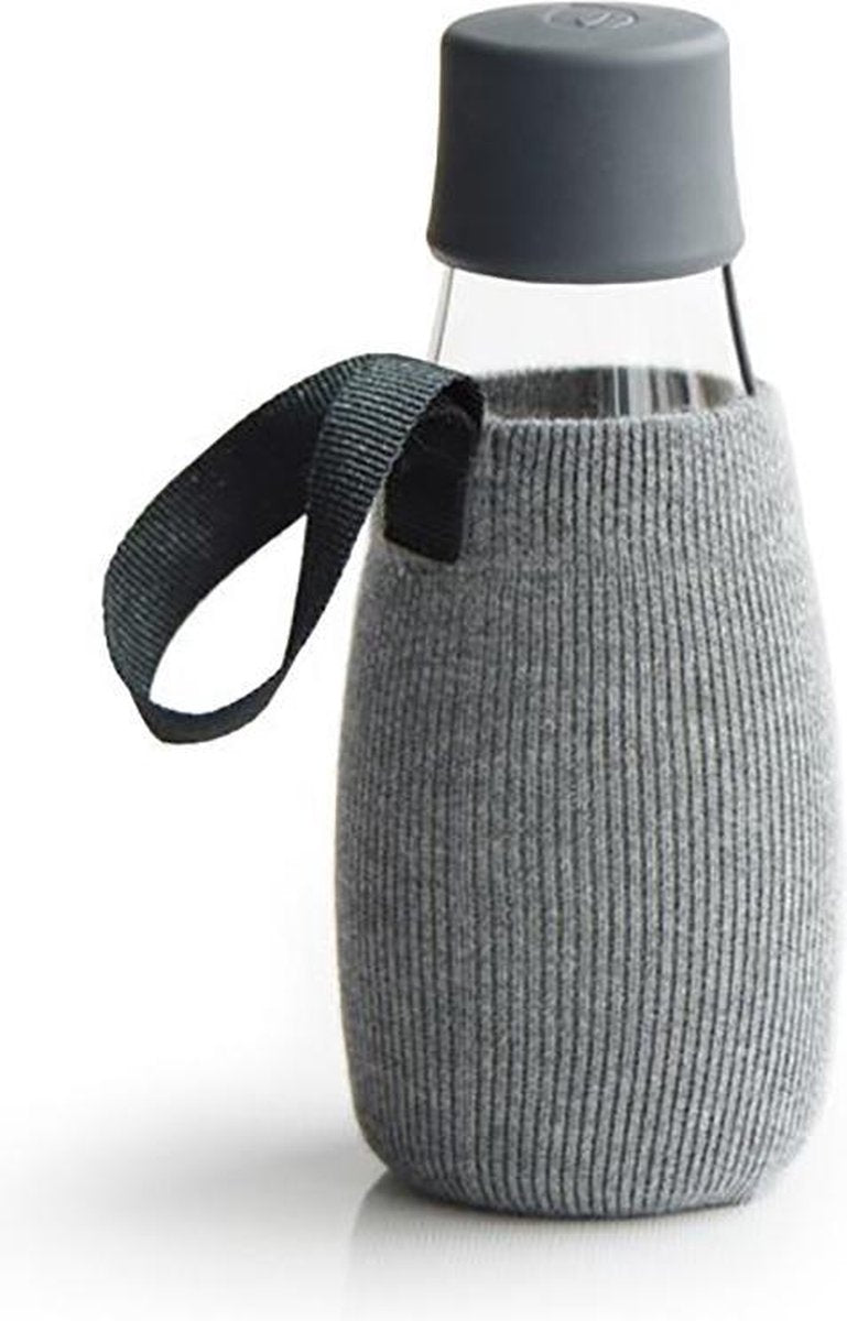 Retap Waterfles Met Dop en Hoes - Glas - 0