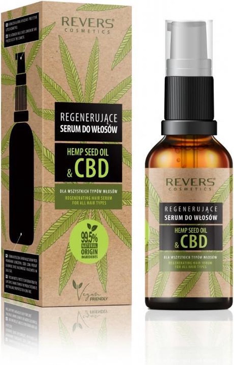 REVERS® 100% Natuurlijke CBD Hennepolie Hair Serum 50ml.