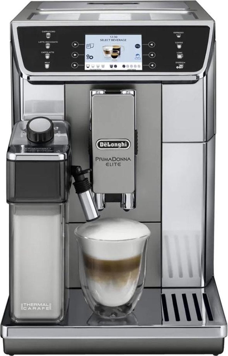 De'Longhi PrimaDonna Elite ECAM650.55.MS - Volautomatische Espressomachine - ZIlver/Zwart
