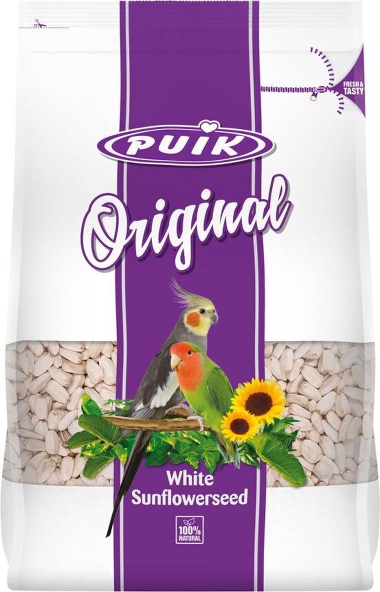 10x Puik Original Zonnebloempitten Wit 500 gr