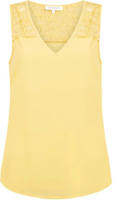 Tramontana Top Chiffon Lace Mix Black - L