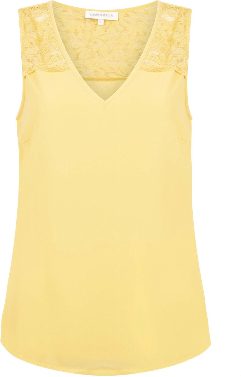 Tramontana Top Chiffon Lace Mix Black - L