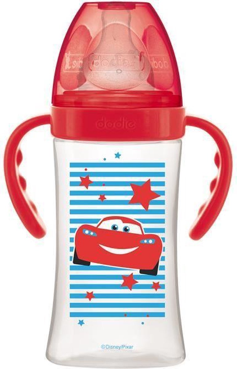 Dodie - Initiatiefles + 270 ml auto's met handvatten