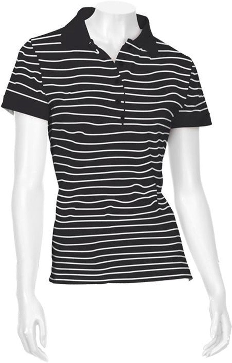 T'RIFFIC® SOLID Dames Poloshirt Korte mouw Antraciet streep size 4XL