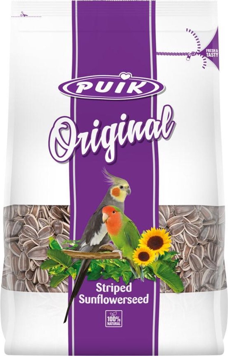 10x Puik Original Zonnebloempitten Gestreept 500 gr