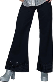 ESPA - Zwarte disco broek met lovertjes voor vrouwen - Medium - Volwassenen kostuums