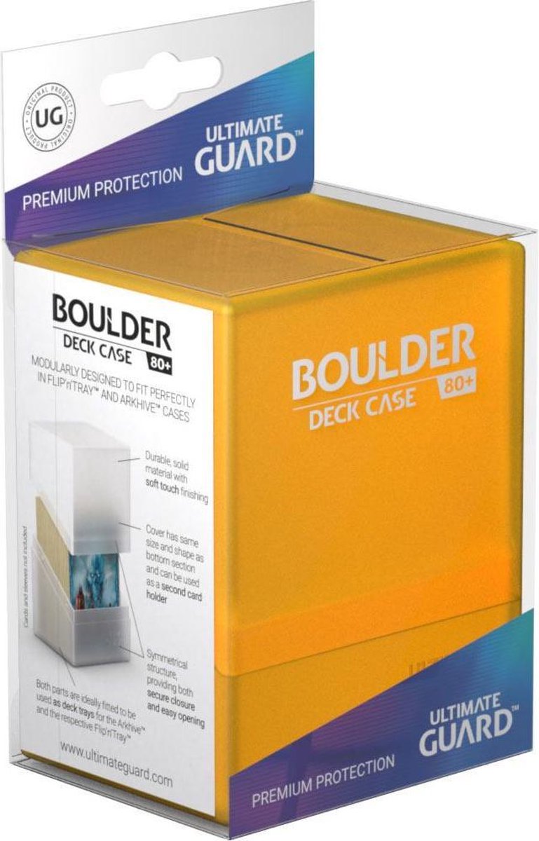 Ultimate Guard Boulder Deck Case 80+ Standard Size Amber