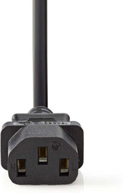 Voedingskabel | Schuko male haaks - C13 (IEC-320-C13) | 2