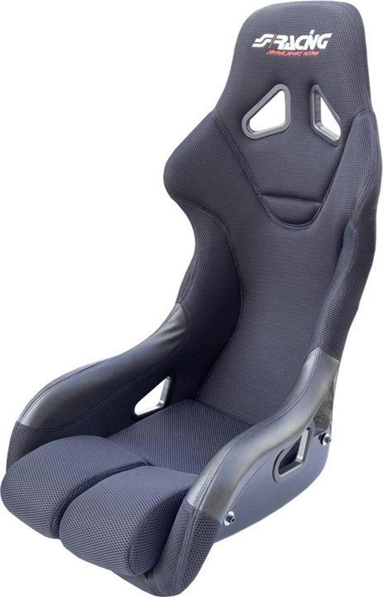 Simoni Racing Sportstoel Clay - Zwart - Vaste polyester rugleuning - excl. sledes - FIA Homologatie