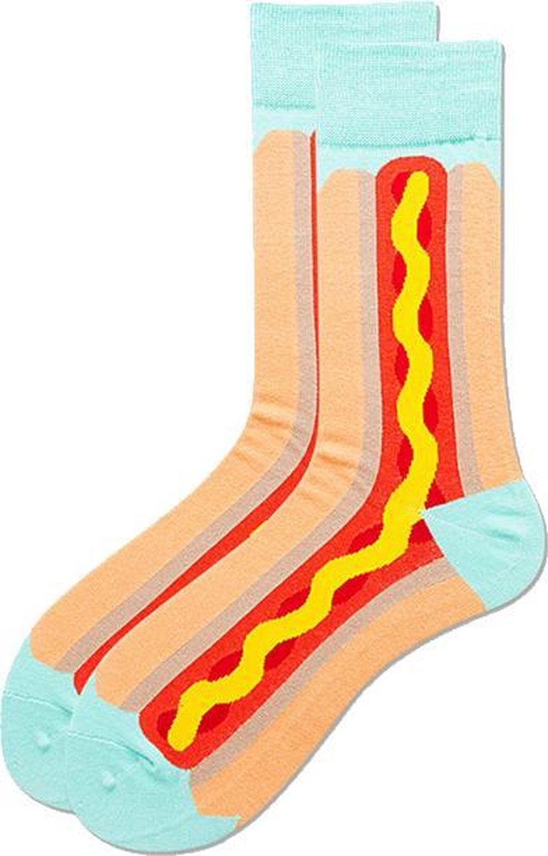 Hotdog sokken - Unisex - One size fits all - Hotdog cadeau - Cadeau voor mannen en vrouwen