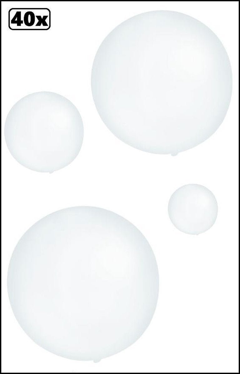 40x Mega Ballon 60 cm transparant